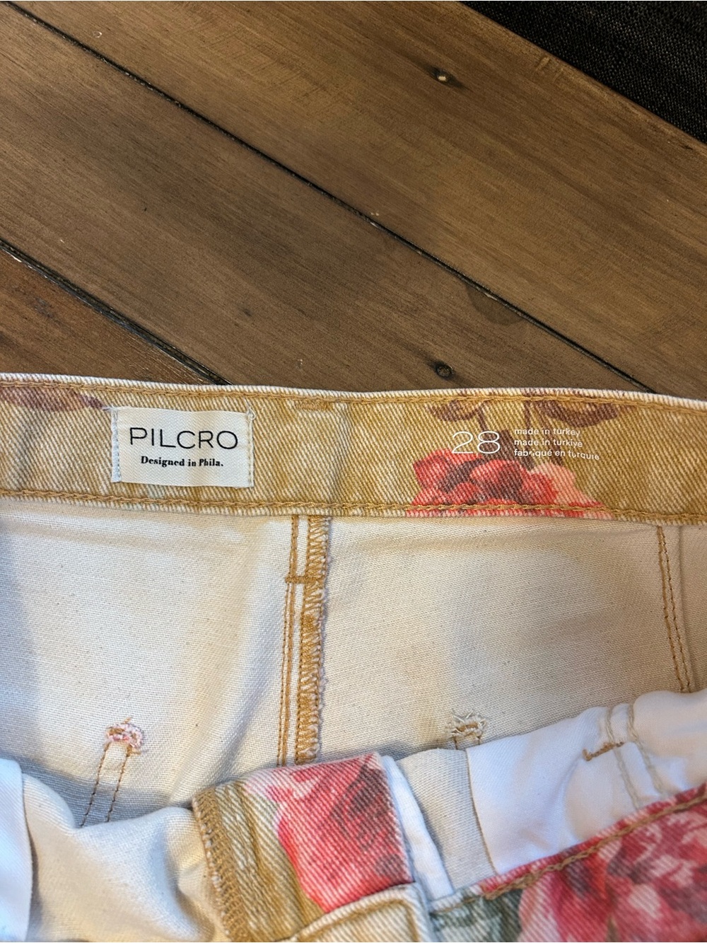 Anthropologie Pilcro Leon Floral Wide Leg Jeans 28 - Picture 9 of 16
